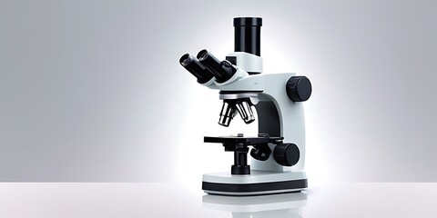 isolated on soft background with copy space Microscope, concept, illustration