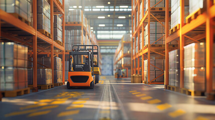 Amidst towering stacks of raw materials, robotic forklifts glide with silent efficiency, ferrying payloads of metal and plastic to waiting assembly lines with the precision of seas