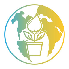 Global Warming icon on gradient style. the environment icon