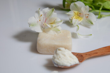 flowers, cosmetics, white, cream, naturalness, eco