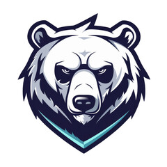 Obraz premium Stylized bear mascot with a fierce expression