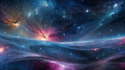 A Vibrant CG Art Depiction of the Universe