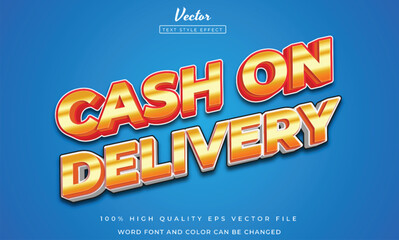 Fototapeta premium Cash on delivery text effect