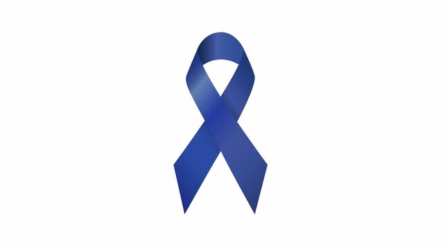 Colorectal Cancer Awareness Ribbon. Transparent background with alpha channel
