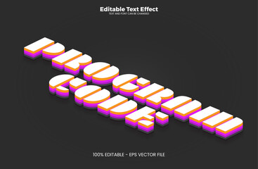 Program Code editable text effect in modern trend style