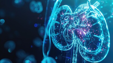 Digital x-ray of human Kidney