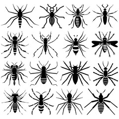 Vector Set of Mosquito SVG and Silhouette