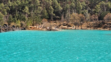 Scenic view of Blue Moon Valley in Kunming City, Yunnan, China