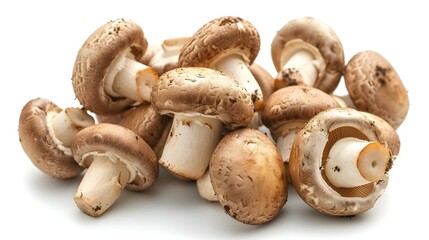 Fototapeta premium Close up of fresh Mushrooms on a white Background