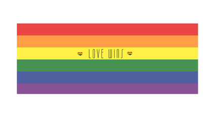 Tęczowa flaga. Miesiąc dumy. LGBTQ. Love Wins. Równouprawnienie. Baner. Wektor. © YOUR SHOT