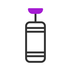 Baseball icon duotone purple black sport symbol illustration.