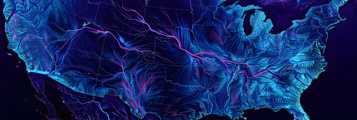 Complex Network of Rivers: An Illuminating Glimpse into America's Waterways