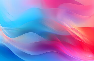 Fototapeta premium Abstract background with smooth lines in pink blue and purple colors Generative AI 