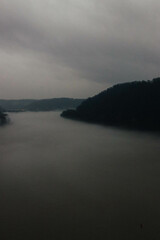 fog on the lake