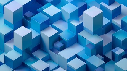 Obraz premium a mesmerizing arrangement of geometric cubes fills the frame, creating a dynamic and visually striking pattern.