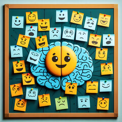 board with emojis sad happy cry confused, feeling presenting expressing 
