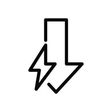 electricity down outline icon pixel perfect vector design good for website and mobile app
