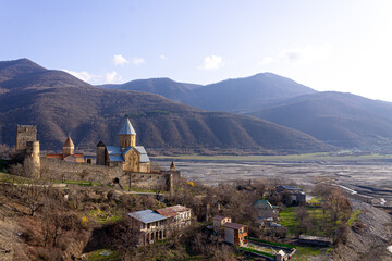 Scenic view of Ananuri fortress, Country of Georgia