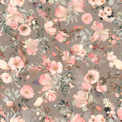 ditsy florals cottage core pattern background