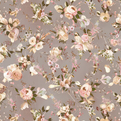 ditsy florals cottage core pattern background