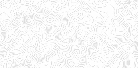 Vector geography landscape Topo contour map on white background, Topographic contour lines. Seamless pattern with lines Topographic map. Geographic mountain relief diagram line wave carve pattern.