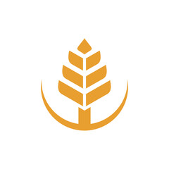 Wheat logo design vector,editable eps 10.