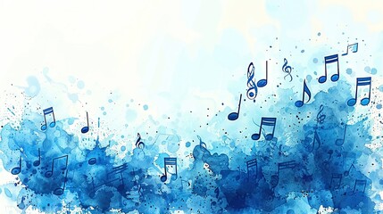   Watercolor Music Note Painting