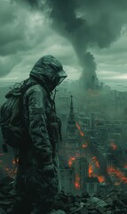 Apocalypse, consequences of nuclear war, future, survivor, destroyed cities