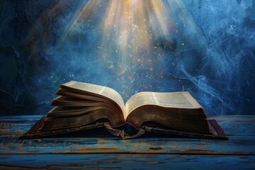 An open book radiating light beams that illuminate different corners of the world, representing the spread of knowledge.