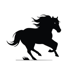 horse running download vector silhouette design logos