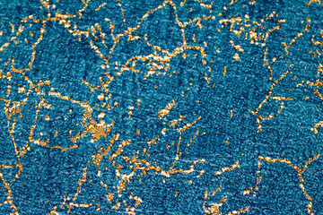 Obraz premium Blue and Gold Concrete Marble Style Background or Backdrop with Texture