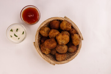 Accra Cassava is Popular Street Food from Cameroon. Cassava Fritters. 