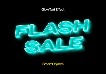Neon Glow Text Effect Mockup