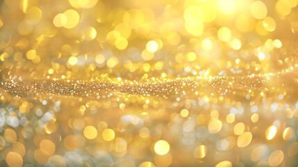  Abstract Glitter background with sparkling gold magic dust. Blinking sparks