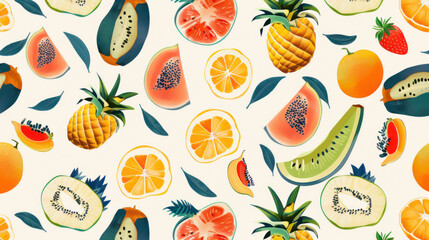 Fresh fruits assorted fruits on a white background. Vitamins natural nutrition concept.