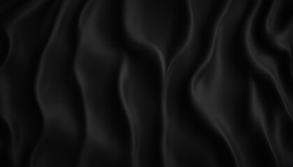 Obraz premium Black textures wallpaper. Abstract 4k background silk, smooth, waves pattern. Modern clean minimal backdrop design. Black and white high definition