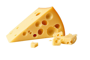 Savory Cheese Slice on transparent background - Perfect for Snacks and Recipes.