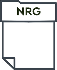 NRG File format minimal icon  with thick outline