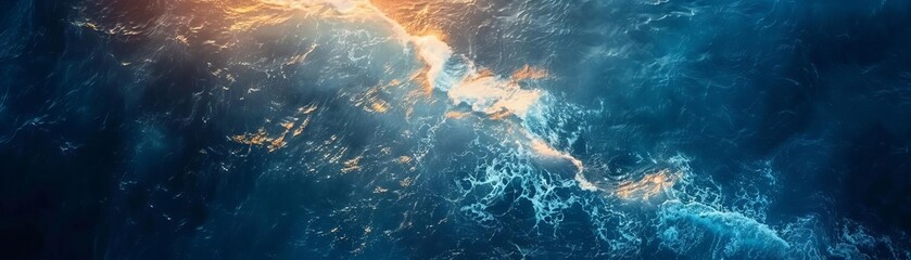 Obraz premium Sea surface aerial view