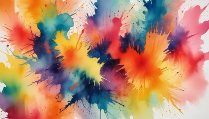 bright Abstract watercolor drawing on a paper