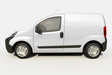 Panel Van Mockup: 3D Rendering on Isolated Background