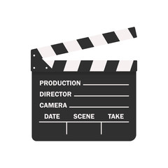 Obraz premium Movie clapperboard icon. Film slate.