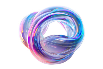 Swirling Blue, Purple, and Pink on White Background