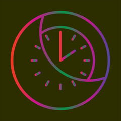 Clock striking midnight