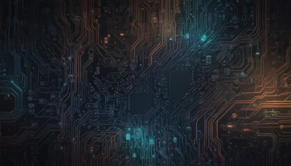 Obraz premium illustration Abstract futuristic electronic circuit technology background