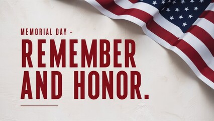 Memorial Day banner with American flag design