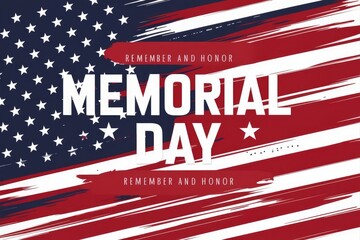 Memorial Day banner with American flag design