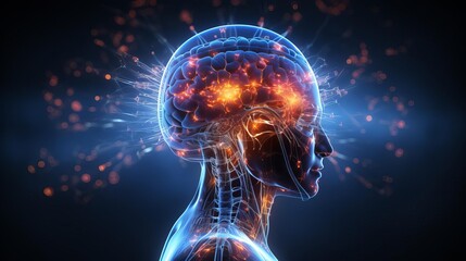 The human brain is the control center of the nervous system, and is responsible for coordinating all of the body's functions