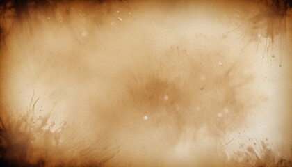 Fototapeta premium Old brown paper parchment background with distressed vintage stains and ink spatter and white
