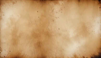 Old brown paper parchment background with distressed vintage stains and ink spatter and white